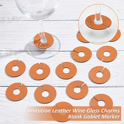 Imitation Leather Wine Glass Charms AJEW-WH0513-74-1