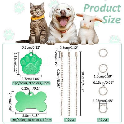 Pet Tag Set DIY-NB0010-49-1