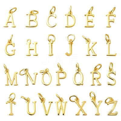 26Pcs 26 Styles Brass Charms KK-PH0011-57-1