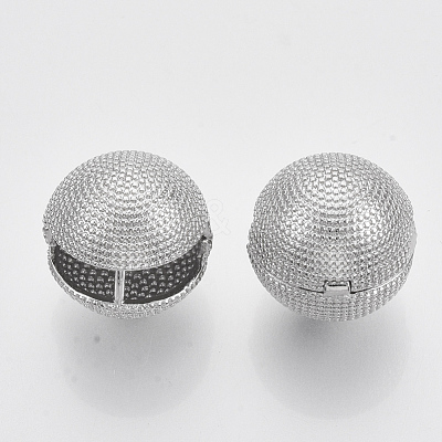 (Jewelry Parties Factory Sale)Brass Ball Clip-on Earrings KK-T050-051P-NF-1