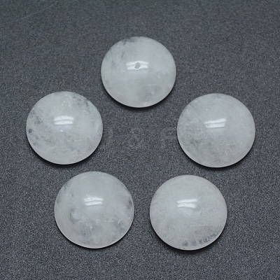 Natural Quartz Crystal Cabochons G-P393-R50-12MM-1