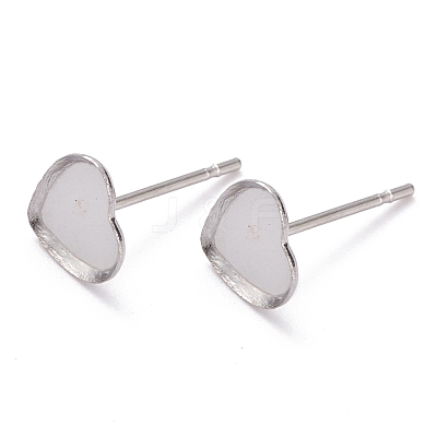 Non-Tarnish 304 Stainless Steel Stud Earring Settings X-STAS-J032-13-1