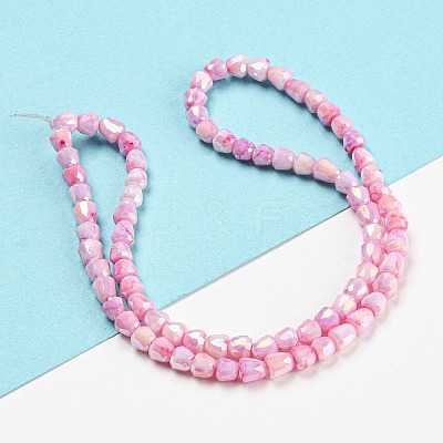Electroplate Glass Beads Strand GLAA-G088-03-01E-1
