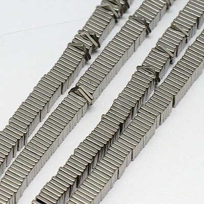 Electroplate Non-magnetic Synthetic Hematite Heishi Beads Strands X-G-J171A-4x4mm-02-1
