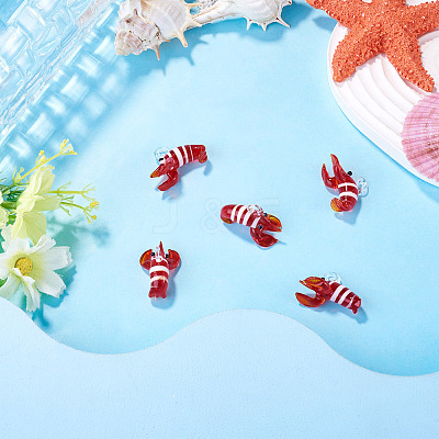 5Pcs Handmade Lampwork Pendants LAMP-TA0002-75B-1