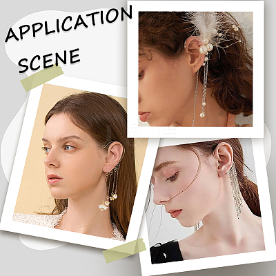 36Pcs 6 Styles 316 Stainless Steel Ear Cuff Findings STAS-SC0008-40-1