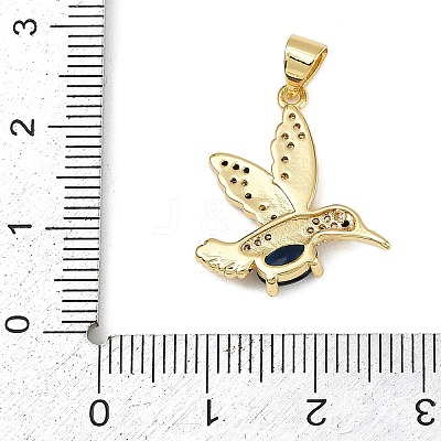 Brass Micro Pave Cubic Zirconia Pendants KK-S526-16G-1