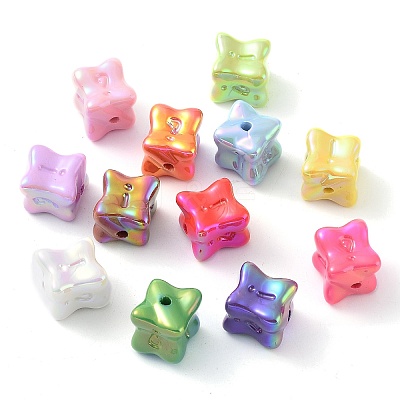 UV Plating Opaque Acrylic Beads OACR-Z013-27-1