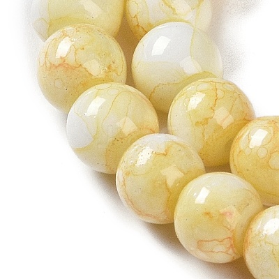 Baking Paint Glass Bead Strands GLAA-H031-01A-03-1