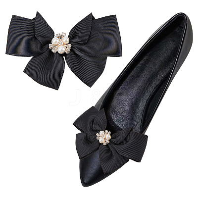 Polyester Bowknot Shoe Decorations FIND-WH0002-18A-1