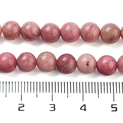 Round Natural Rhodonite Beads Strands X-GSR6mmC018-1