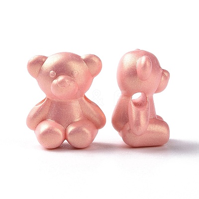 Opaque Acrylic Glitter Beads X-OACR-E010-06-1