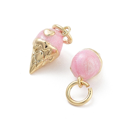 Rack Plating Brass Enamel Charms X1-KK-G512-19C-G-1