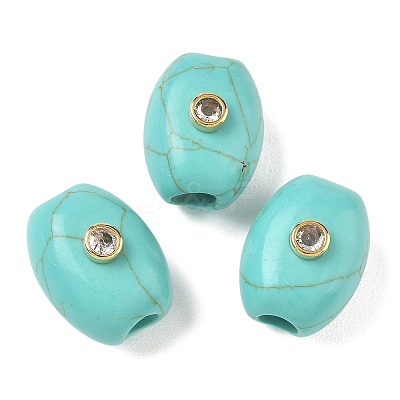 Synthetic Turquoise European Beads GG-CBA105B-02E-G-1