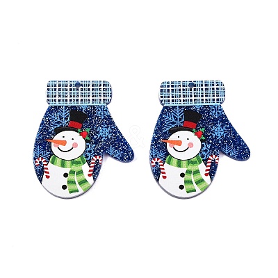 Christmas Theme Printing Acrylic Pendants BACR-N002-01B-1
