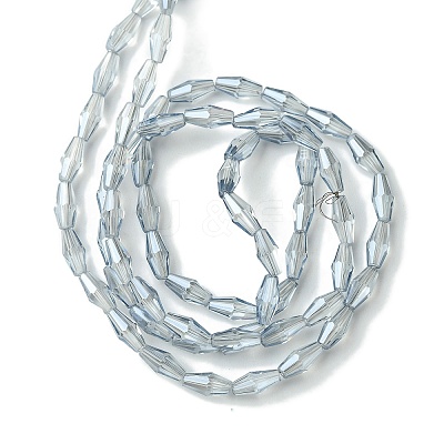 Transparent Electroplate Glass Beads Strands GLAA-K064-05A-PL03-1