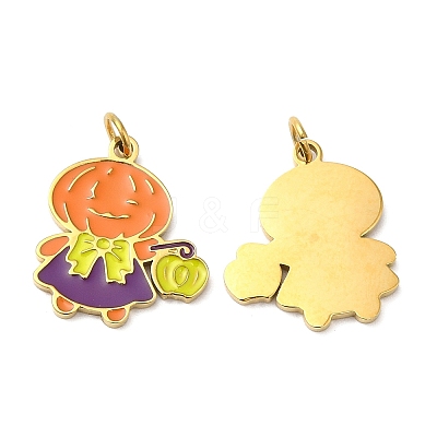 Halloween Ion Plating(IP) 304 Stainless Steel Pendants STAS-D066-05G-1