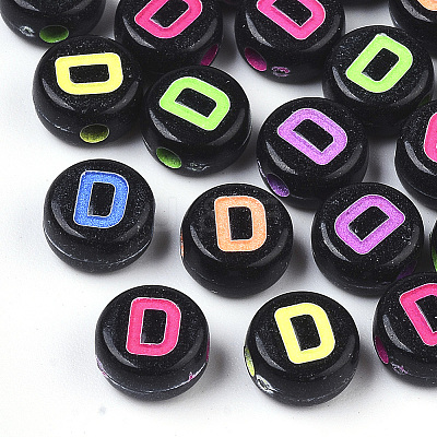 Opaque Black Acrylic Beads MACR-N008-17D-1