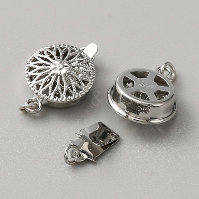 Brass Box Clasps KK-WH0079-16B-P-1