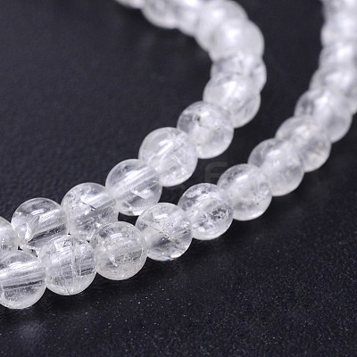 Natural Quartz Crystal Round Beads Strands G-J303-01-10mm-1