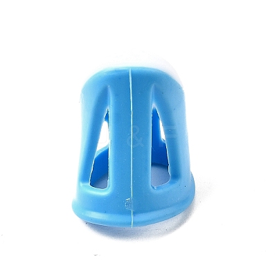 Silicone & Plastic Thimble Finger Guard for DIY Sewing and Cross-Stitching TOOL-C012-27B-02-1