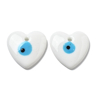 Handmade Evil Eye Lampwork Pendants LAMP-F035-11F-1