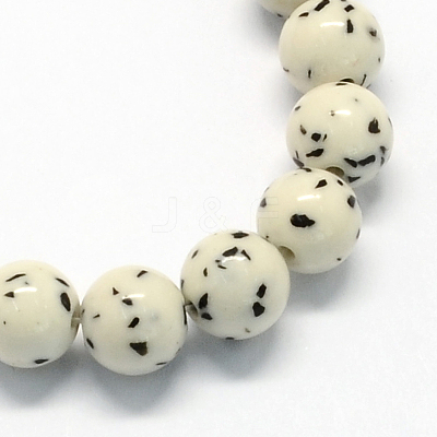 Synthetic Gemstone Beads Strands X-G-R271-4mm-Y29-1
