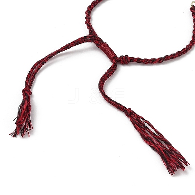 Braided Cotton Cord Bracelet Making MAK-L043-02G-20-1