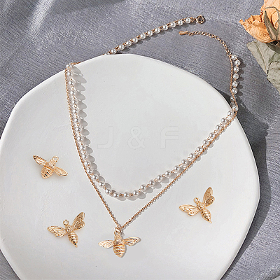 16Pcs 2 Styles Brass Pendants KK-BC0010-03-1
