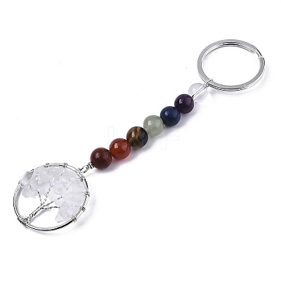 Opalite Chips Chakra Keychain G-N0326-004H-1