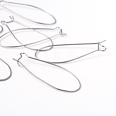 Brass Hoop Earrings Findings Kidney Ear Wires EC221-4NF-1
