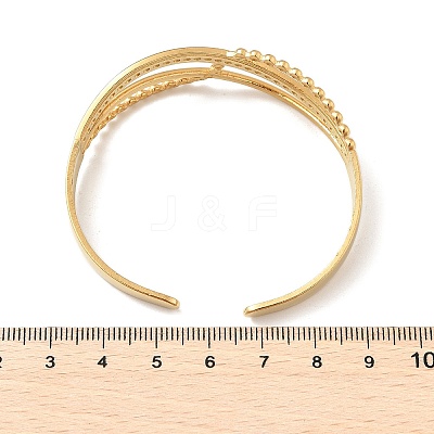 304 Stainless Steel Cuff Bangles for Women BJEW-B120-07G-02-1