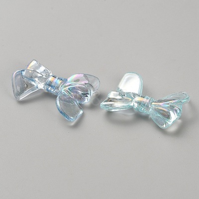 UV Plating Iridescent Transparent AB Color Plated Acrylic Beads TACR-WH0029-01D-1