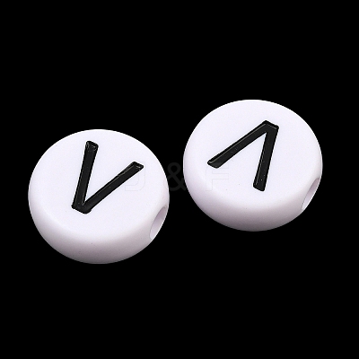 Opaque Acrylic European Beads AC-CBA3BDD-01V-1