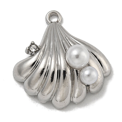 Alloy ABS Pearl Pendants PALLOY-F312-54P-1