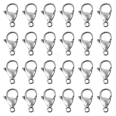 100Pcs 304 Stainless Steel Lobster Claw Clasps STAS-YS0001-27-1