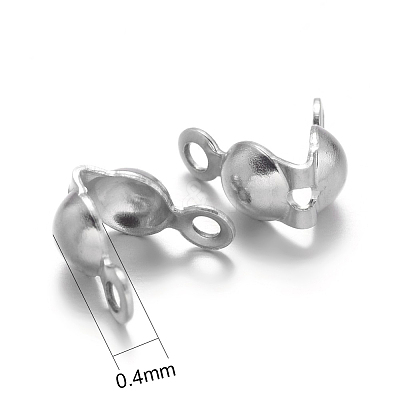 Tarnish Resistant 304 Stainless Steel Bead Tips STAS-M213-09-1