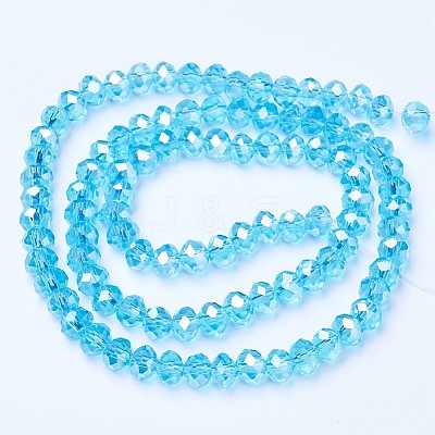 Electroplate Glass Beads Strands EGLA-A034-T2mm-B14-1