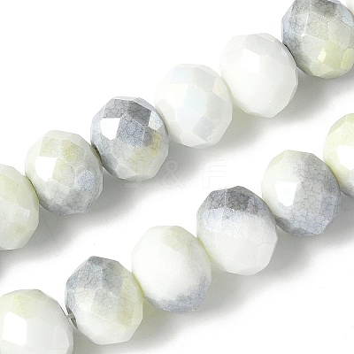 Electroplate Glass Beads Strands LAMP-S068-11F-1