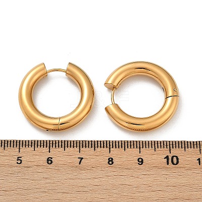 202 Stainless Steel Polishing Hoop Earrings EJEW-M106-02G-05-1