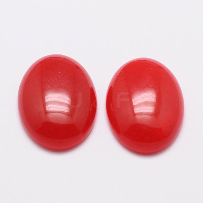 Dyed Oval Natural Jade Cabochons G-K021-18x13mm-07-1