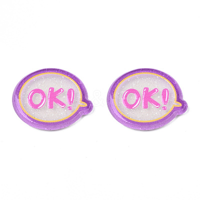 Transparent Printed Acrylic Cabochons TACR-N016-40-1