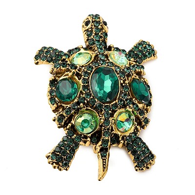 Alloy Rhinestone Lapel Pins for Clothes ALRI-D302-01B-AG-1