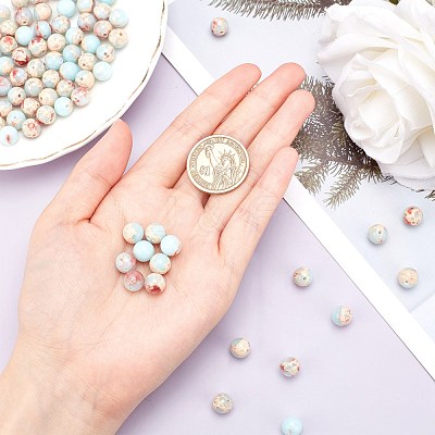 Synthetic Imperial Jasper Beads Strands G-AR0002-49-1