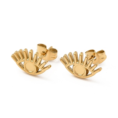 Ion Plating(IP) 304 Stainless Steel Stud Earring Finding STAS-E180-05G-1