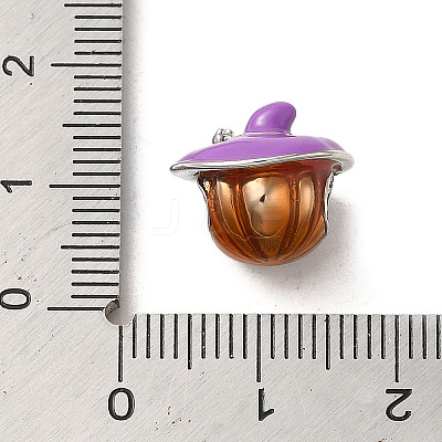 Halloween Brass Enamel European Beads KK-A203-04B-P-1