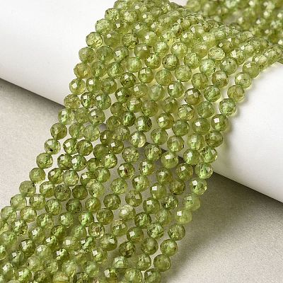 Natural Peridot Beads Strands G-P603-C-4mm-01-1