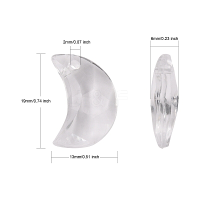 Transparent Acrylic Pendants TACR-525-01-1