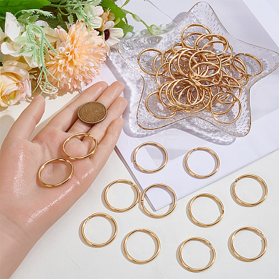 50Pcs Iron Keychain Clasps FIND-SP0005-56KCG-1