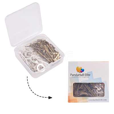 Tibetan Style Toggle Clasps TIBE-PH0004-84-1